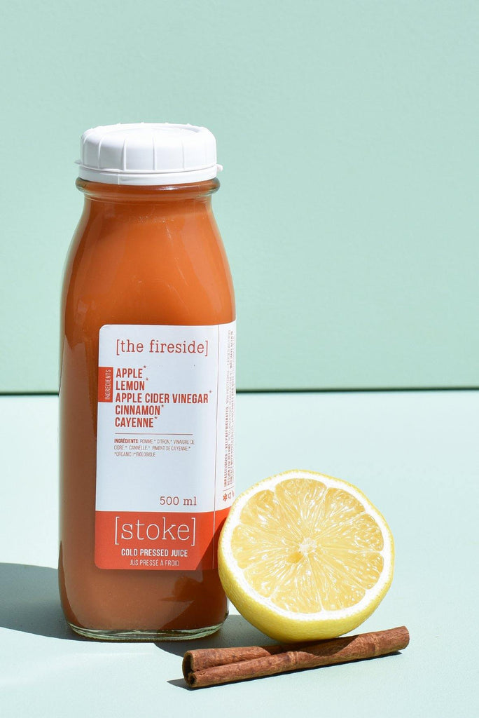 [ the fireside ] cold pressed juice with apple cider and cayenne