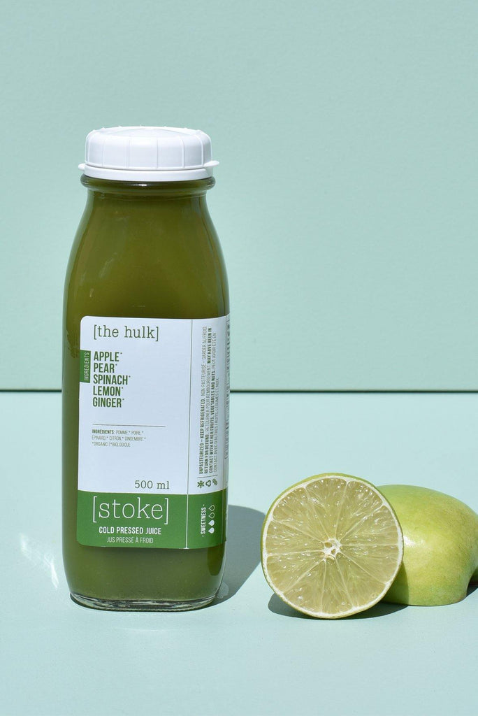 [ the hulk ] cold pressed juice with pear and spinach
