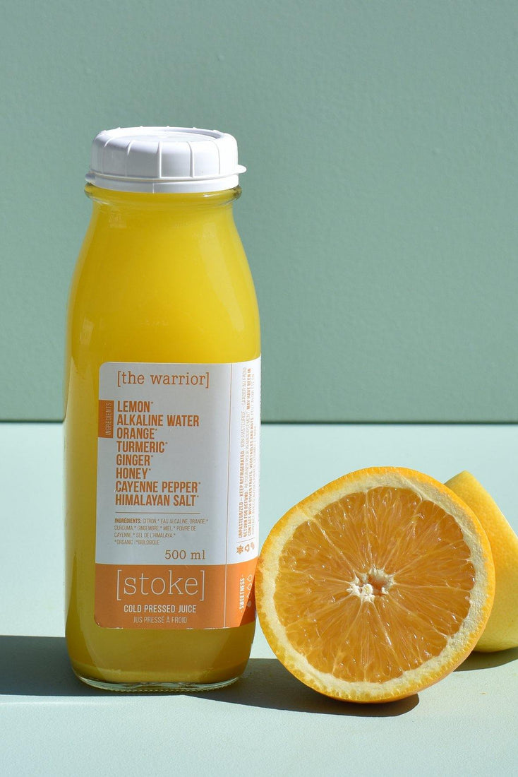 [ the warrior ] cold pressed juice with orange and ginger